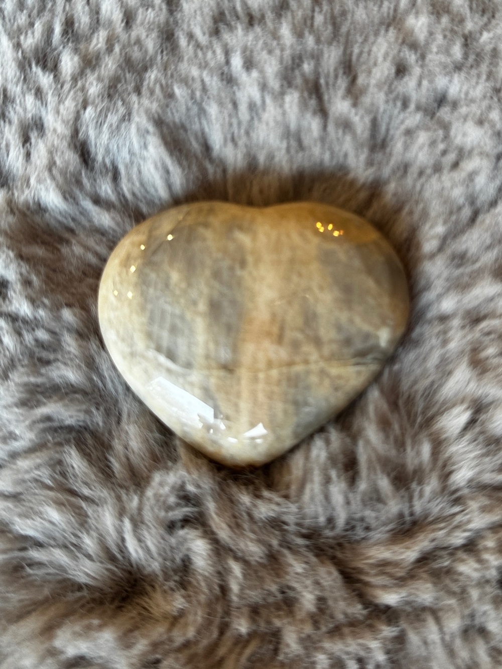 Natural Moonstone Crystal Heart